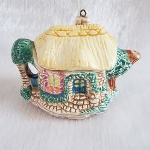 VTG 90s HALLMARK ORNAMENT Ceramic TEAPOT Vintage English Garden Special Edition